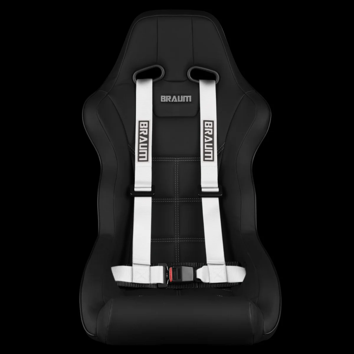 Braum White 4-Pt Racing Harness with 2