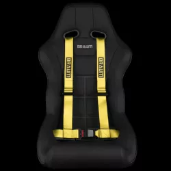 Braum Yellow 4-Pt Racing Harness with 2