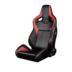 Braum Elite V2 Series Black with Red Leatherette Sport Reclinable Seats
