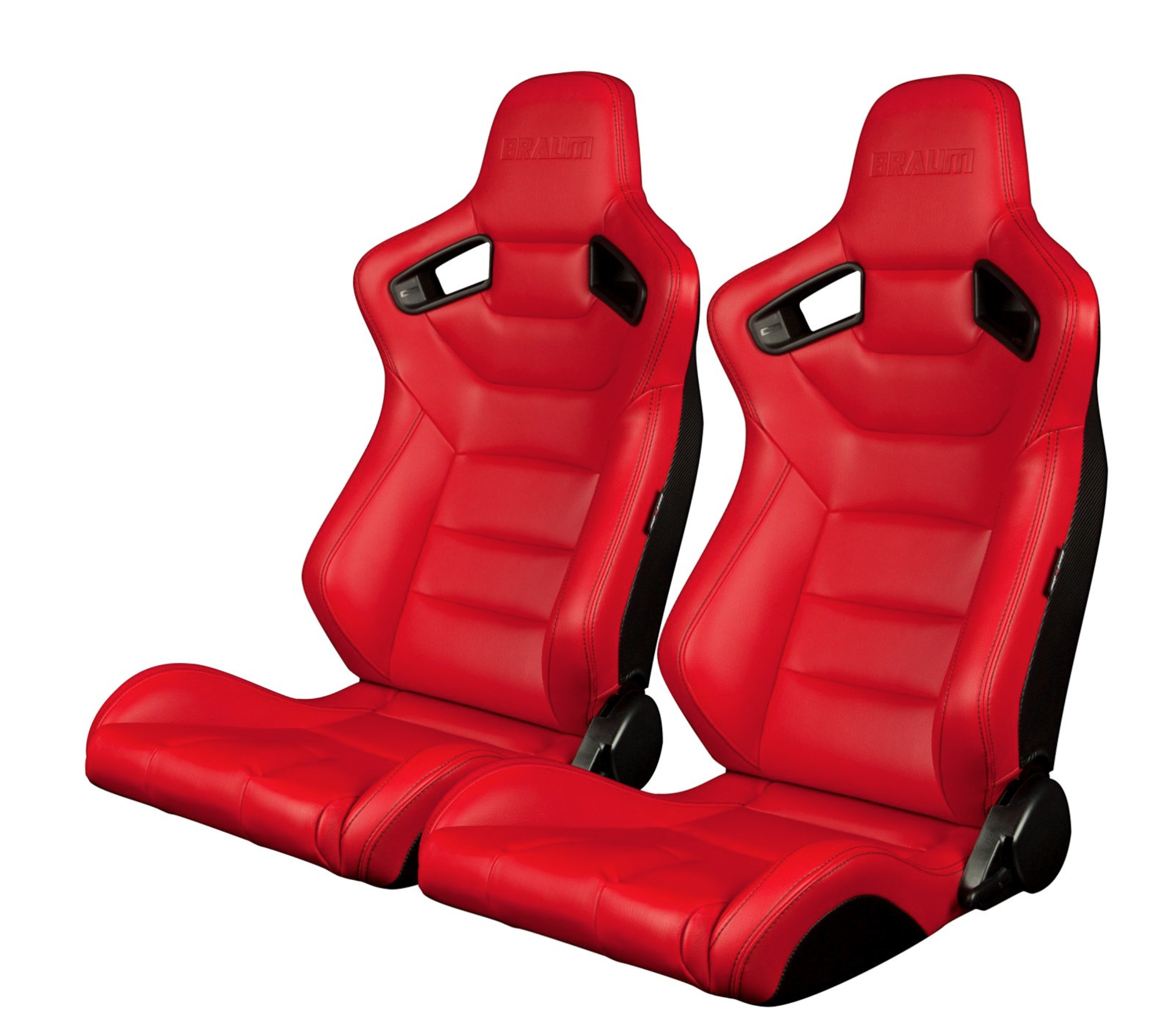 Braum Elite Series Red Leatherette Sport Reclinable Seats