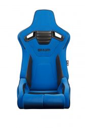 Braum Elite-R Series Blue Cloth with Black Trim Sport Reclinable Seats