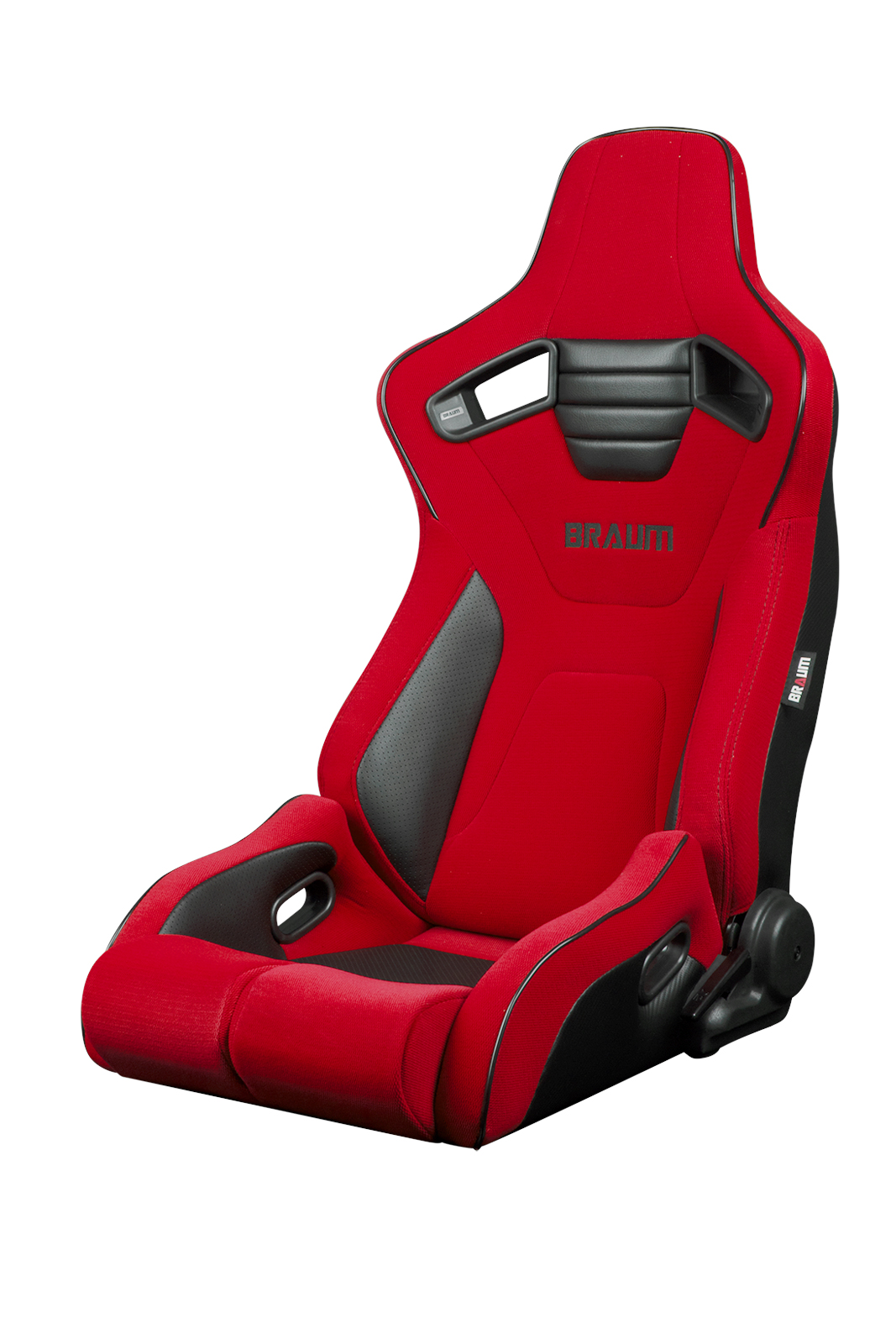 Braum Elite-R Series Red Clotch with Black Trim Sport Reclinable Seats
