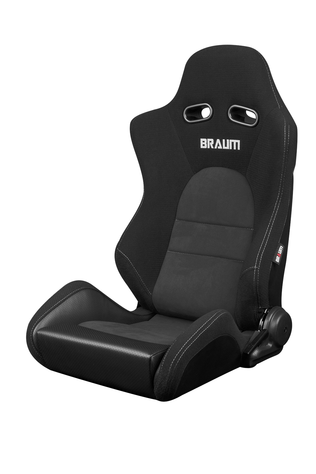 Braum Advan Series Black Cloth with Alcantara Inserts Sport Reclinable Seats