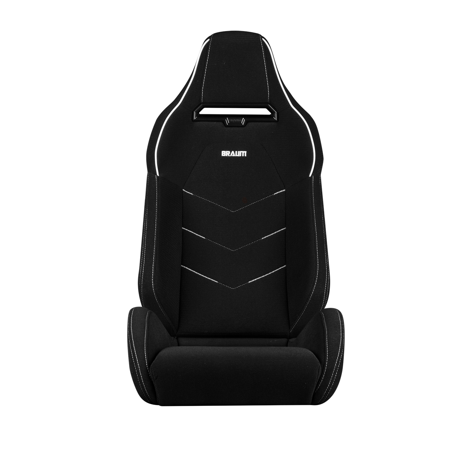 Braum Viper-X Series Black Jacquard with White Piping Sport Reclinable Seats