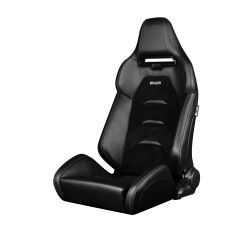 Braum Viper-X Series Black Leatherette with Alcantara Inserts and Black Trim Sport Reclinable Seats