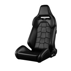 Braum Viper-X Series Snakeskin Edition Black Leatherette Sport Reclinable Seats