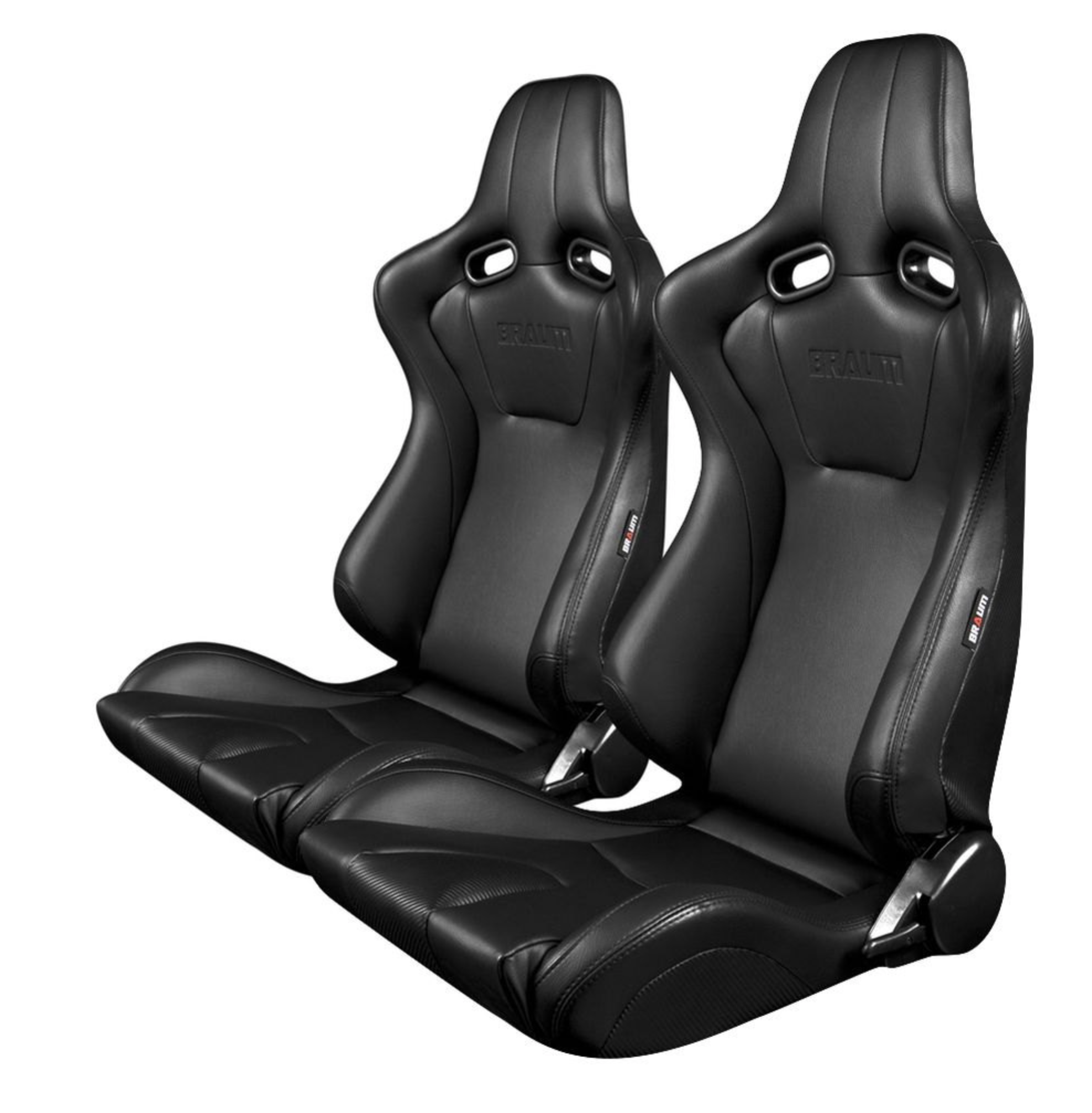 Braum Venom Series Black Leatherette Sport Reclinable Seats