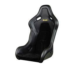 Braum Falcon-S Series Black Leatherette with Carbon Kevlar Composite Fixed Back Bucket FRP Seat