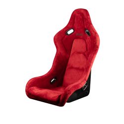 Braum Falcon-S Series Red Alcantara with Black Glitter Composite Fixed Back Bucket FRP Seat