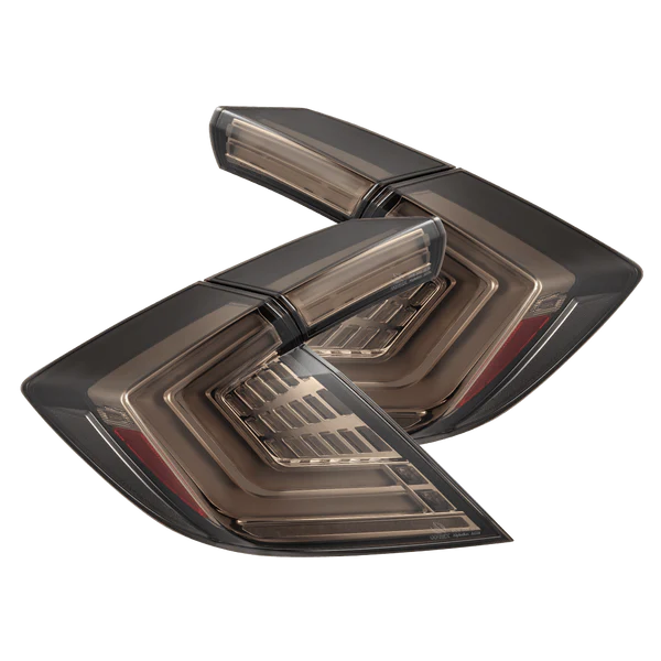 AlphaRex 16-21 Civic Hatchback Clear Smoke Nova-Series LED Tail Lights