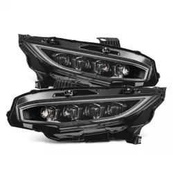 AlphaRex 16-21 Civic Black Nova-Series LED Projector Headlights