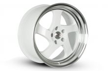Whistler KR1 White w/ Machined Lip 17x9 +25mm Offset Wheel: 5x114.3