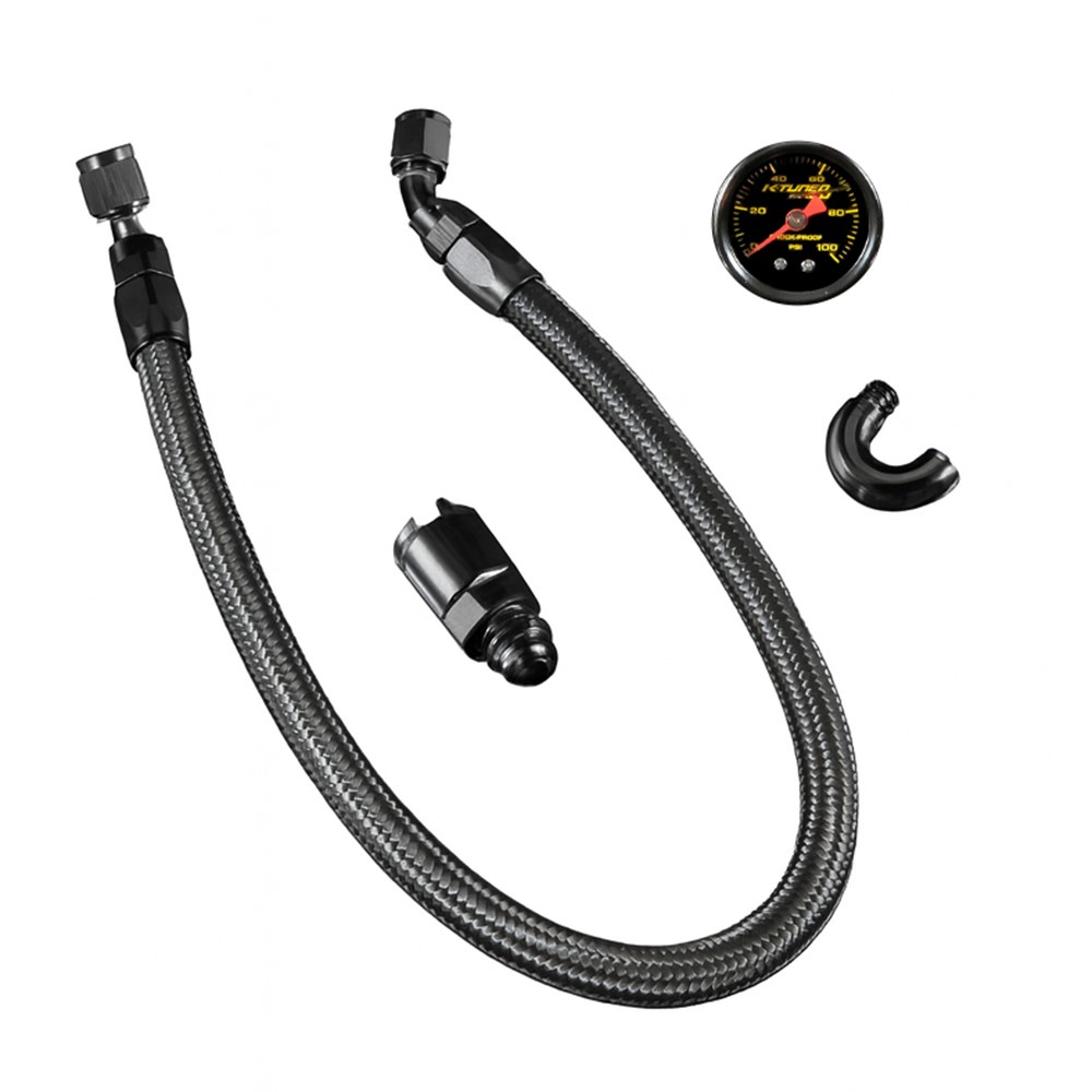 K-Tuned Side Feed Fuel Rail Fuel Line with Gauge