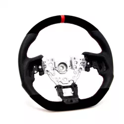 PRL 16-21 Civic Black Leather and Suede with Red Stitching Steering Wheel