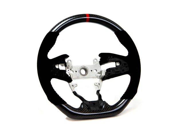 PRL 16-21 Civic Carbon Fiber and Suede with Red Stitching Steering Wheel