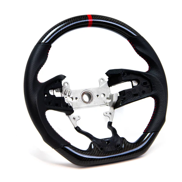 PRL 16-21 Civic Carbon Fiber and Leather with Red Stitching Steering Wheel