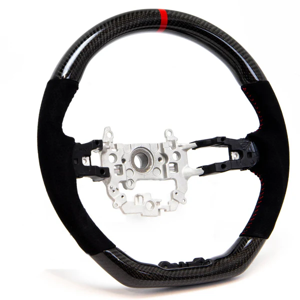 PRL 22-25 Civic Carbon Fiber and Suede with Red Stitching Steering Wheel