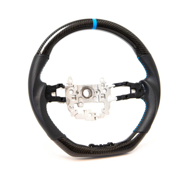 PRL 22-25 Civic Carbon Fiber and Leather with Blue Stitching Steering Wheel