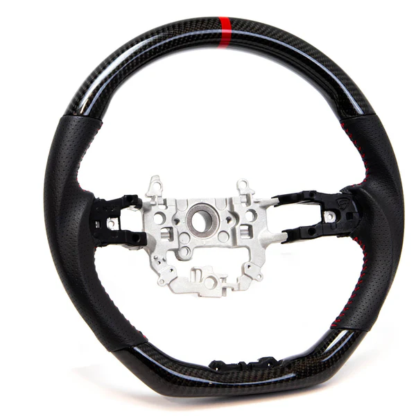 PRL 22-25 Civic Carbon Fiber and Leather with Red Stitching Steering Wheel
