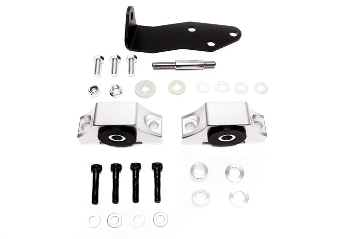 Precision Works B-Series B18/B20/B16 Black Edition 70A Billet Torque Mounts with Low Profile Bracket