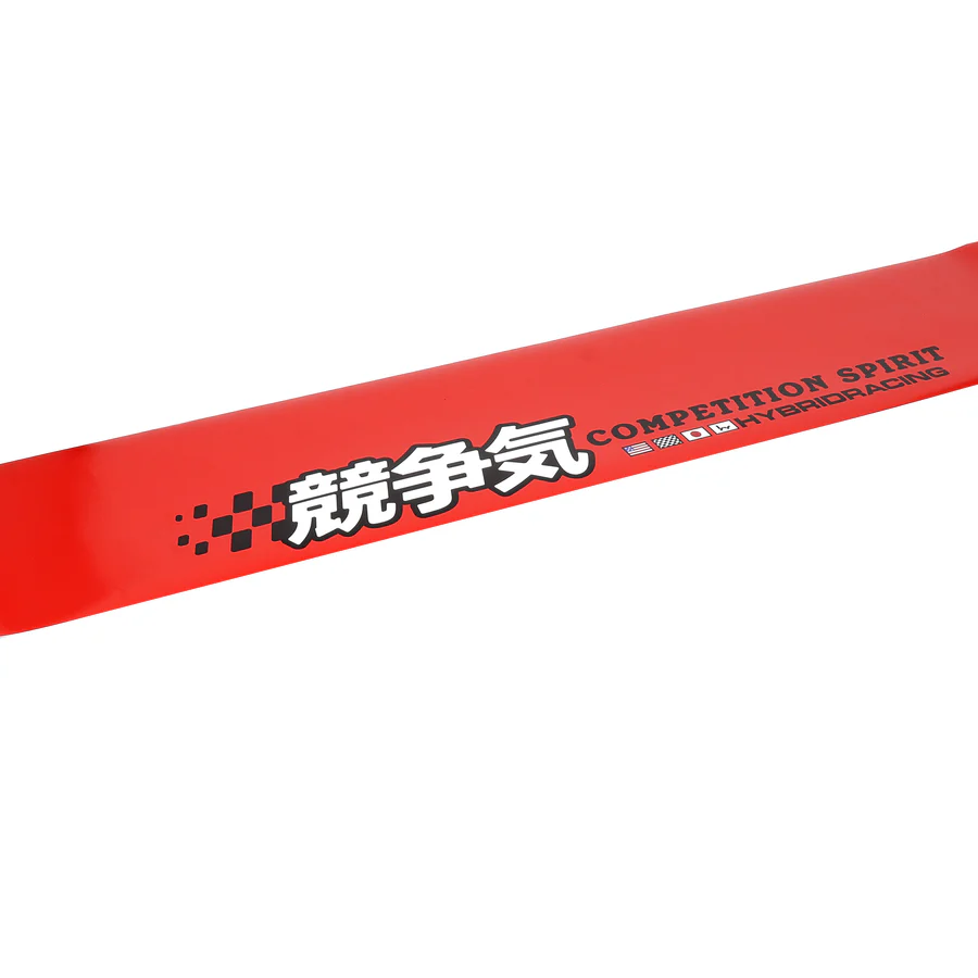 Hybrid Racing Red Competition Spirit Windshield Sun Strip