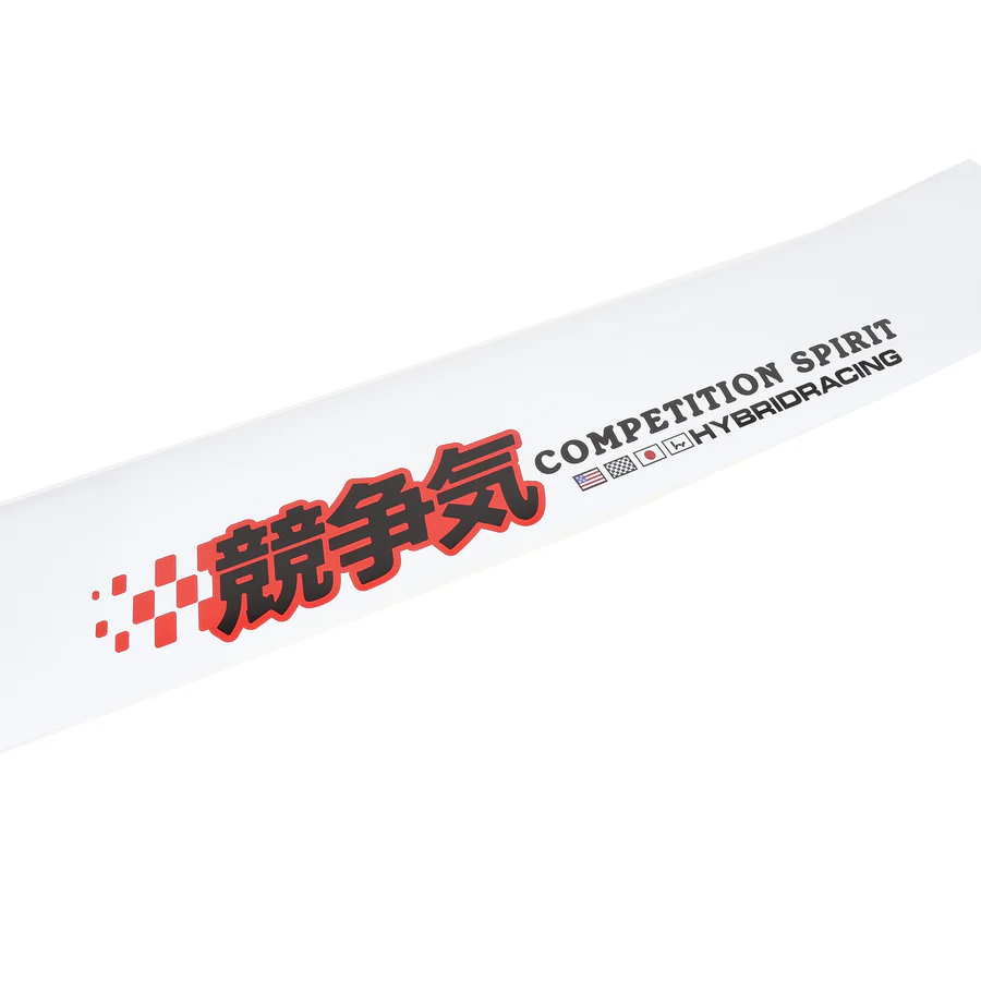 Hybrid Racing White Competition Spirit Windshield Sun Strip