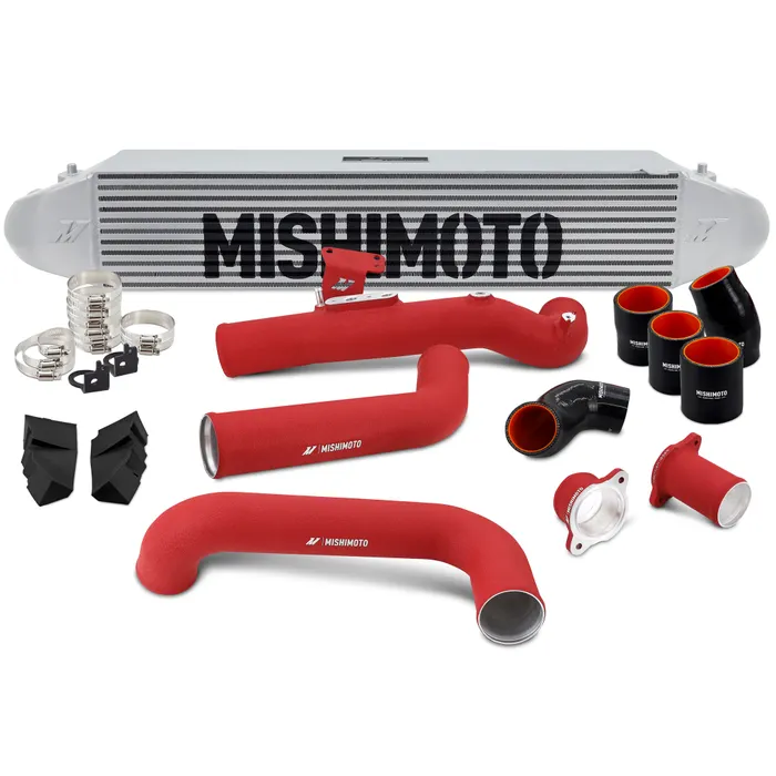 Mishimoto 22-25 Civic/23-25 Civic 1.5T Silver Intercooler with Red Piping Intercooler Kit