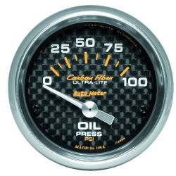 AutoMeter Carbon Fiber Oil Pressure Gauge