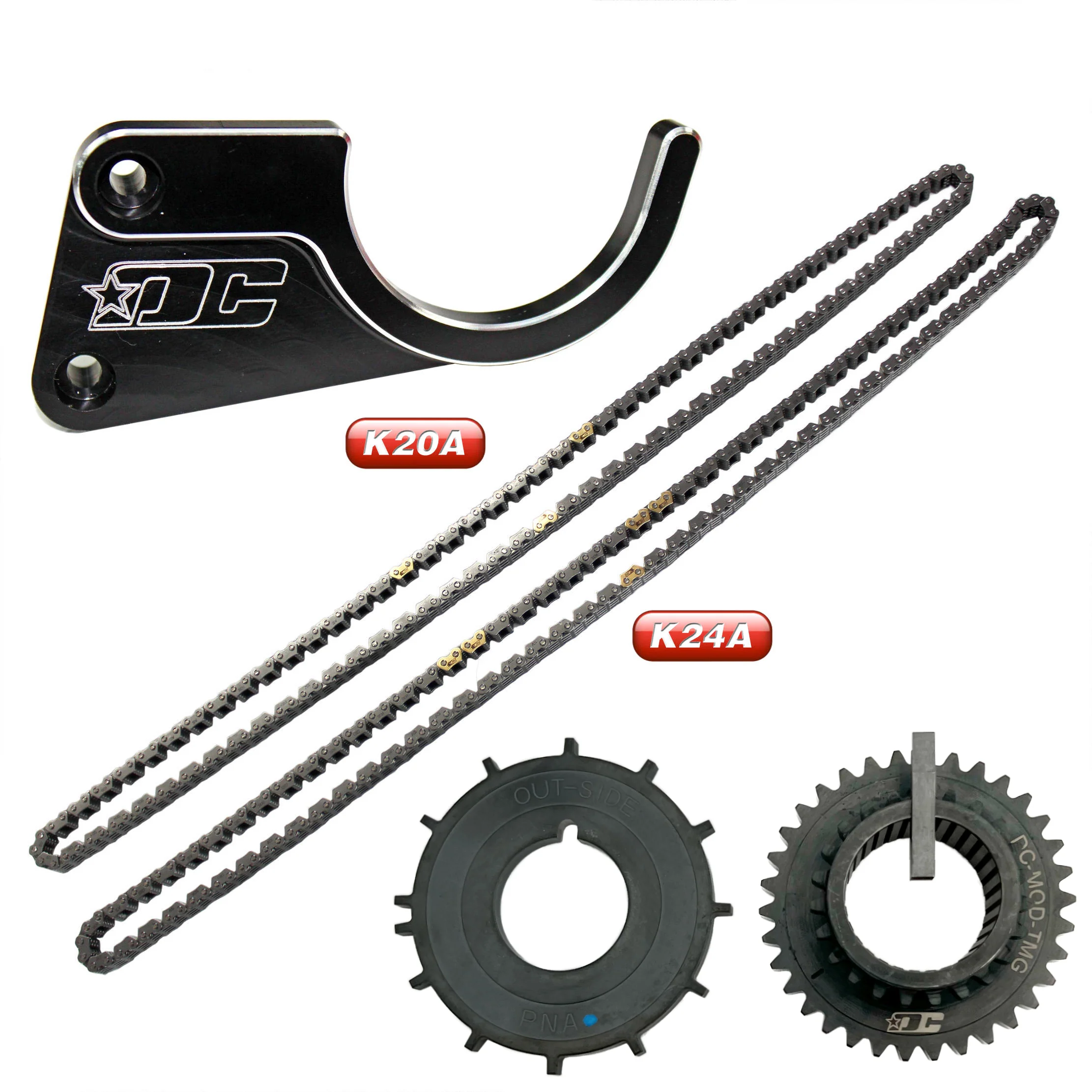 Drag Cartel K24 Modified Crank Timing Gear, Chain, and Guide