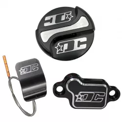 Drag Cartel Black K24 Billet Oil Dip Stick, V2 Oil Cap, and VTC Strainer Special