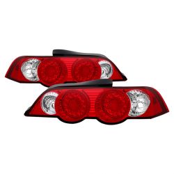 Spyder 02-04 RSX Red Clear LED Tail Lights