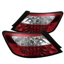 Spyder 06-08 Civic Coupe LED Tail Lights Red Clear