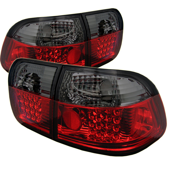 Spyder 96-98 Civic Sedan LED Tail Lights Red Smoke