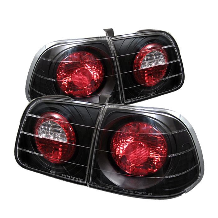 Spyder 99-00 Civic Sedan Euro Style Tail Lights Black