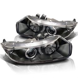 Spyder 06-08 Civic Coupe Black Projector Headlights