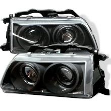 Spyder 90-91 Civic/CRX LED Halo Black Projector Headlights