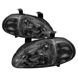 Xtune 93-97 Del Sol Crystal Headlights Smoke