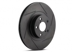 R1 Concepts 03-12 Accord Coupe Front Passenger Slotted Black Brake Rotor