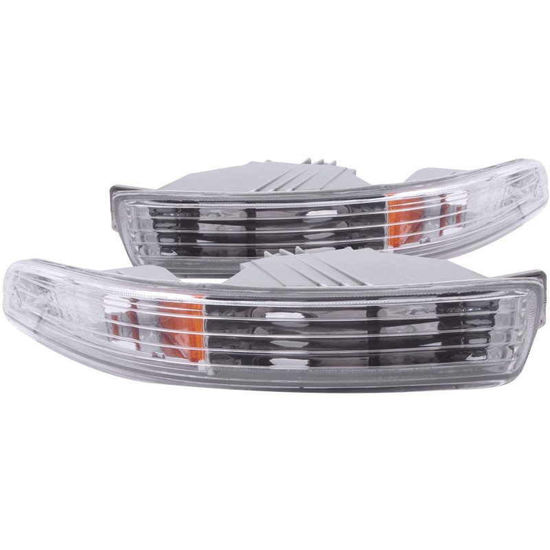 ANZO 94-97 Integra Euro Parking Lights Chrome with Amber Reflector
