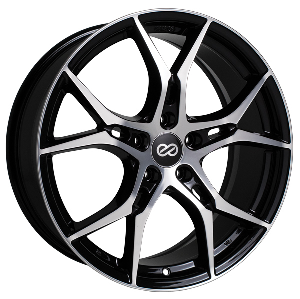 Enkei Vulcan 18X8.0 35mm Offset 5x114.3 72.6mm Bore Black Machined Wheel