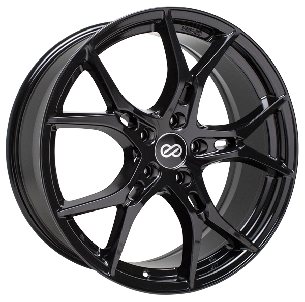 Enkei Vulcan 18X8.0 35mm Offset 5x114.3 72.6mm Bore Gloss Black Wheel