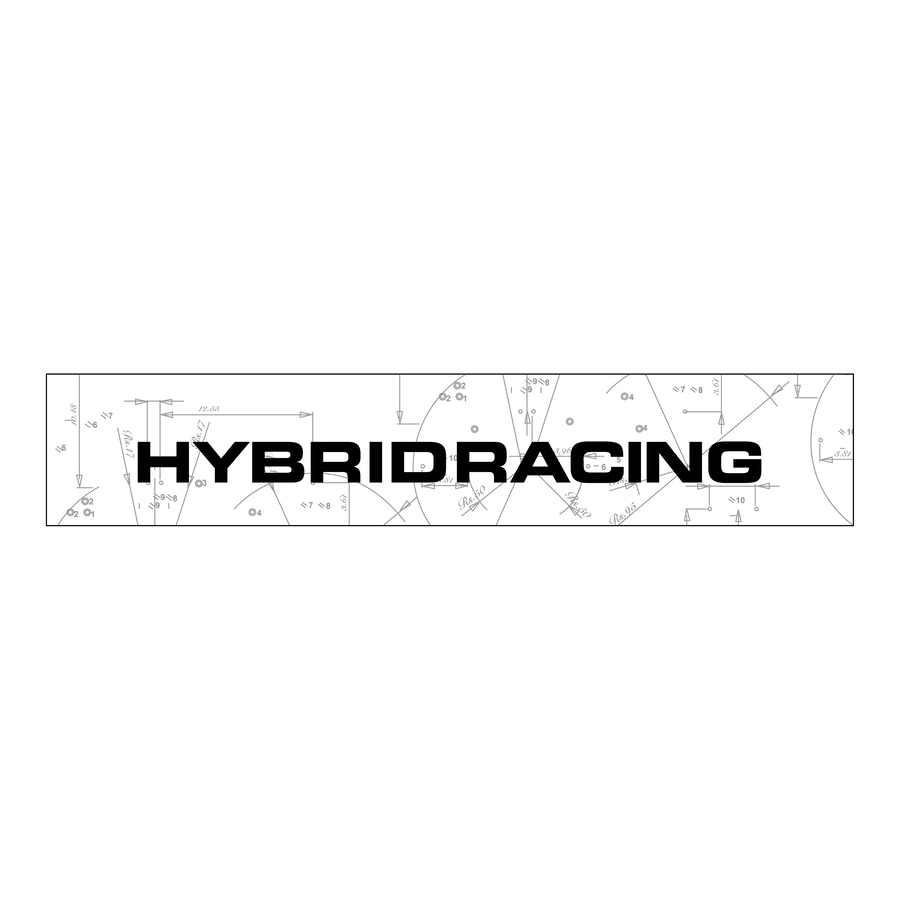 Hybrid Racing White Dimensions Sunstrip