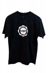 K Series Parts Distressed Oil Cap Logo Black Shirt