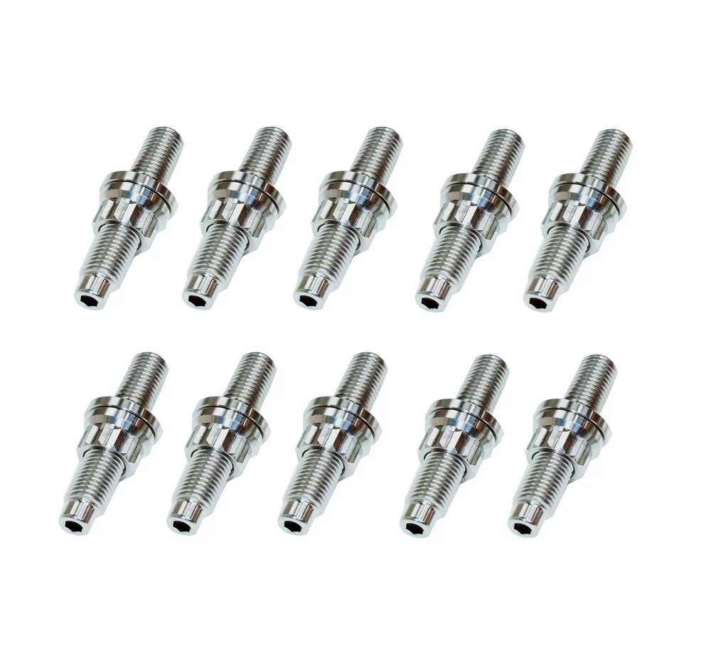 SpeedFactory Racing Honda/Acura M8x1.25 55mm Raw Titanium Manifold Stud Kit