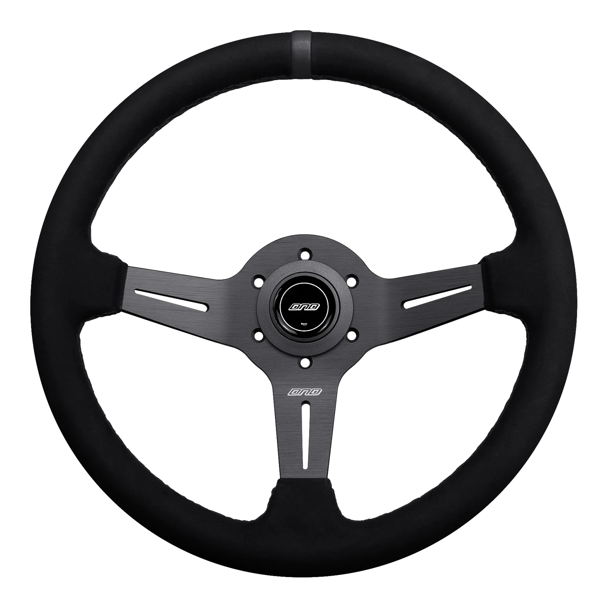 DND 350mm Alcantara Black 50mm Deep Black Stitching Race Steering Wheel