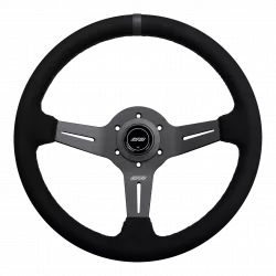 DND 350mm Alcantara Black 50mm Deep Black Stitching Race Steering Wheel