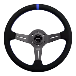 DND 350mm Alcantara Black 50mm Deep Blue Stitching Race Steering Wheel