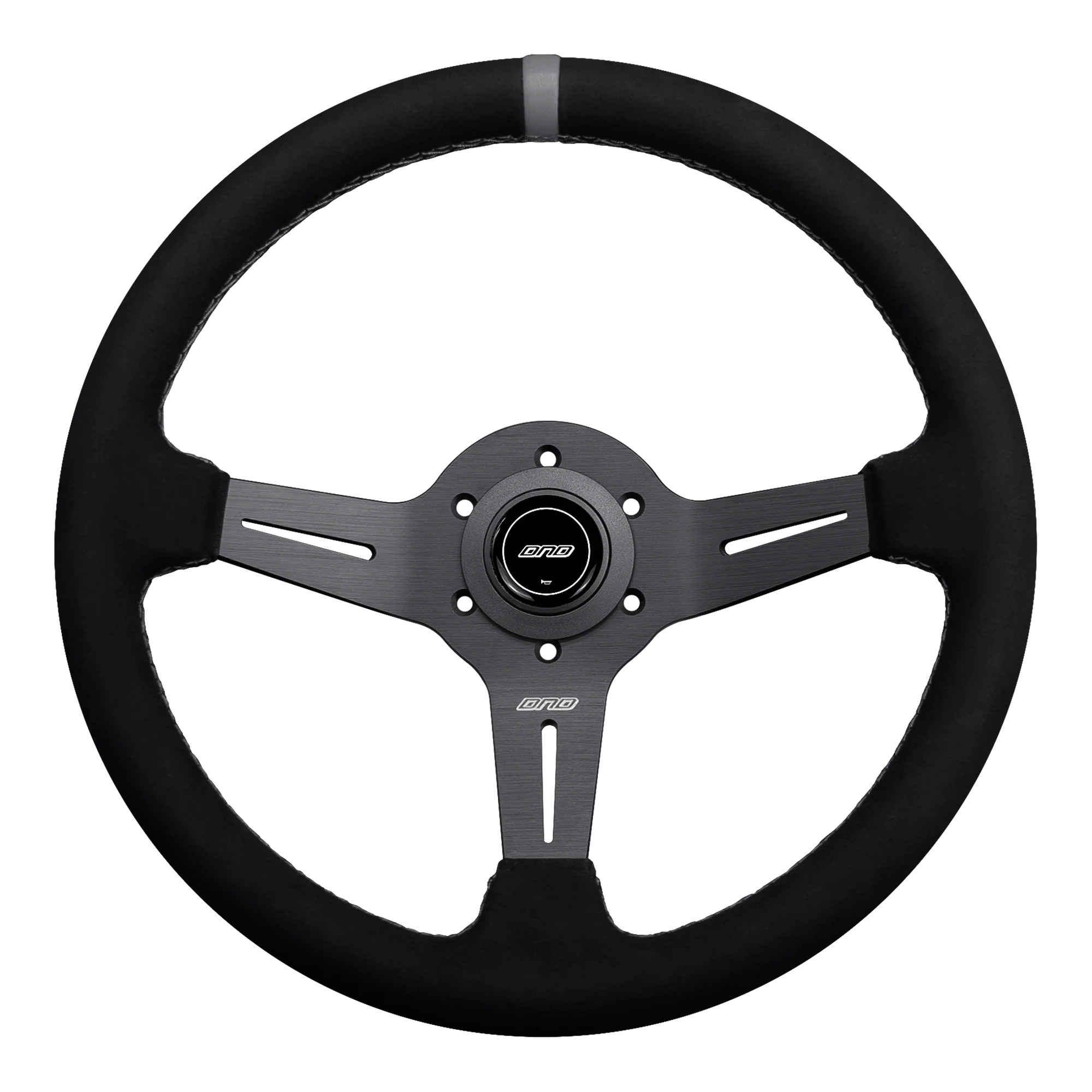 DND 350mm Alcantara Black 50mm Deep Grey Stitching Race Steering Wheel