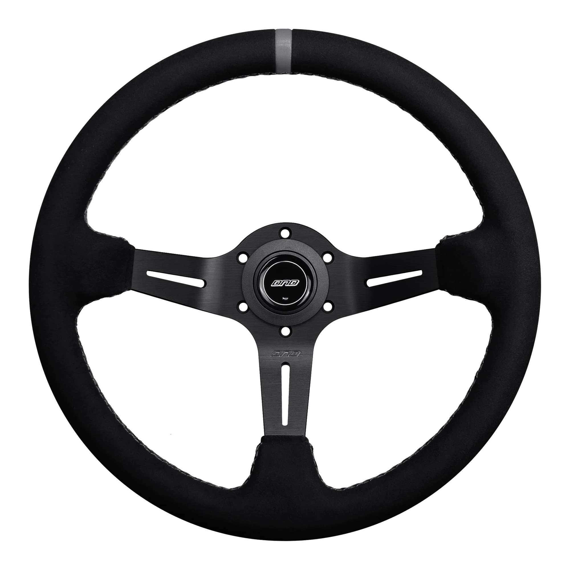 DND 350mm Alcantara Black 75mm Deep Grey Stitching Race Steering Wheel