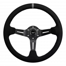 DND 350mm Alcantara Black 75mm Deep Grey Stitching Race Steering Wheel